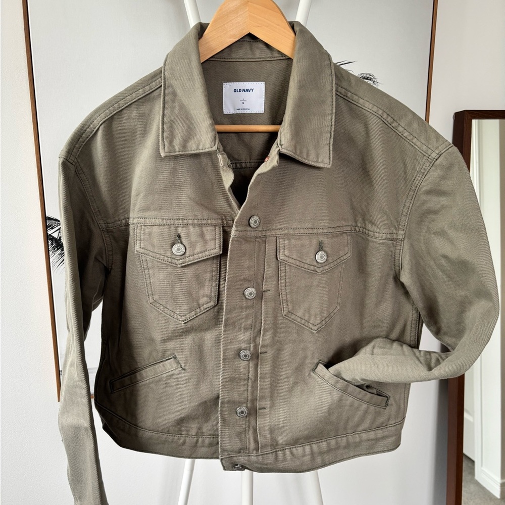 Old Navy Green Lightweight Denim Jacket